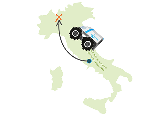 A Sherp can travel nearly half the distance of Italy on a single tank!